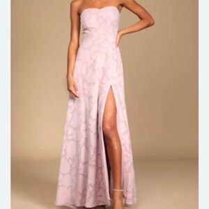 Lulu's Strapless Light Pink Dress